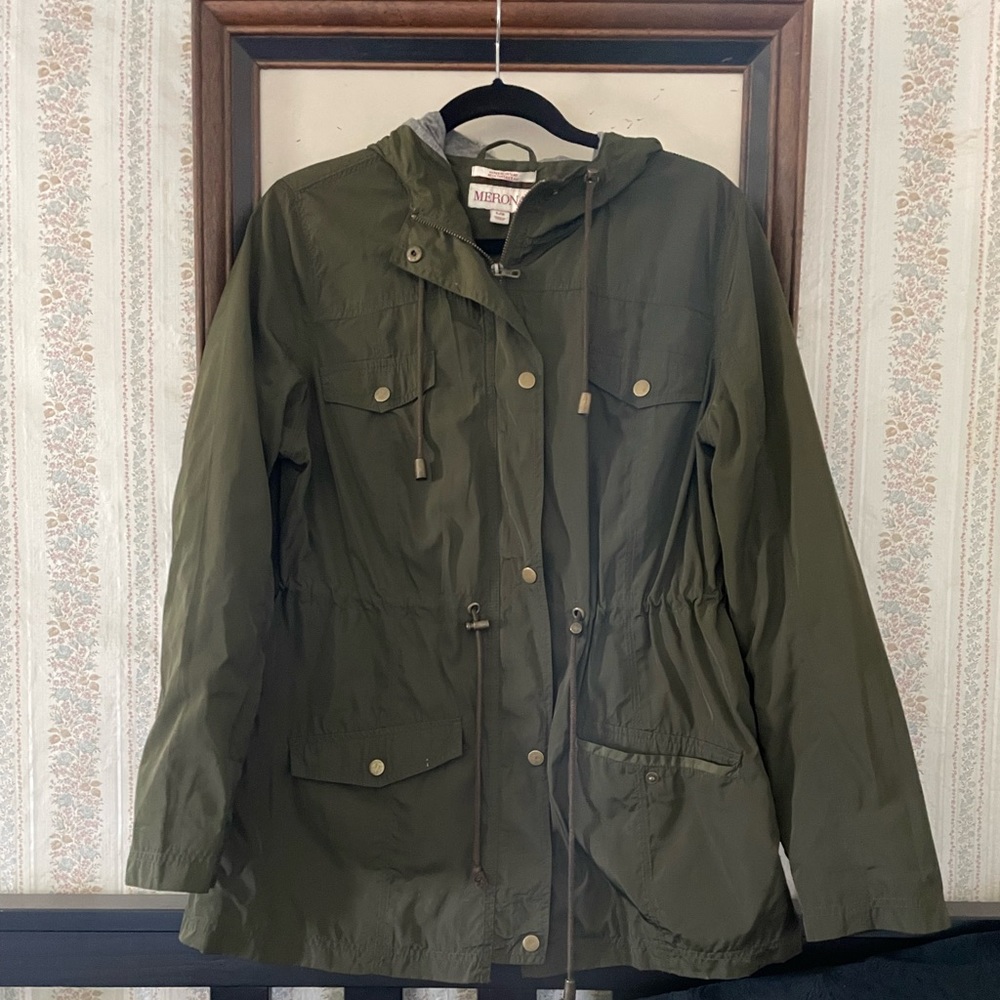 MERONA green windbreaker water resistant large